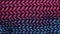 Close Up Image Of Pink And Blue Knitted Fabric In Dark Magenta Style