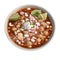 Close-up image of Pozole food clipart. Ai-Generated.