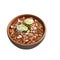 Close-up image of Pozole food clipart. Ai-Generated.