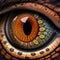 Close up image of a reptile eye, dragon eye, macro. Generative Ai