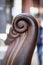 Close up image of stylized Koru bollards