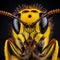 Close-up Image Of Yellow Wasp: Nikon D850, Softbox Lighting, Leica R3