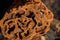 close up of the inside of a Red termite mound, northern territory, australia