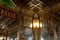 Close up of the interior of the historic coffee shop, Cafe Mulassano, Turin Italy. Cafe is decorated in Art Nouveau style.