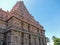 Close up of the intricate detail on the walls of a Hindu temple