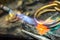 Close-up of jewelry welding with blowtorch.