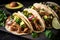 close-up of juicy and flavorful carnitas tacos