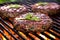 close-up of a juicy grilled veggie burger with grill marks