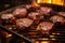 close-up of juicy meat sizzling on a brazilian barbecue
