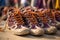 close-up of a kabaddi players shoes on the line