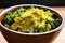 close up of kale chips with nutritional yeast in a bowl