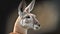 a close up of a kangaroo with a blurry background