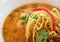 Close-up Khao Soi Recipe, Curried Noodle Soup with Chicken