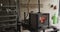 Close up of kiln and tools on table in workshop