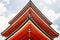 Close-up of Kiyomizu-dera temple in Kyoto, Japan