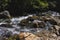 Close up of a Krupa river near its karst spring