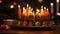 A close-up of the Kwanzaa Kinara, beautifully arranged with its seven candles, symbolizing the seven principles of Kwanzaa. The
