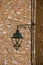 Close-up of lamp and stone walls in Saint-Paul-de-Vence.