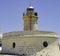 Close-up lantern lighthouse view Bari.