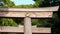 Close up of a large torii gate at meiji shrine in tokyo