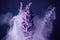 Close up lavender with scent perfume smoke , Generative Ai