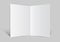 Close up of a leaflet blank white paper vector ba