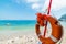 Close up of a life buoy in Marina Grande beach