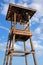 Close up lifeguard tower on the beach