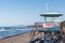 Close-Up of Lifeguard Tower on South Carlsbad State Beach