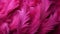 Close up of light fuchsia luxurious feather background with copying spaces. Generative AI