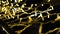 Close-up lights garlands shine on street at night. Concept. Beautiful shining and twinkling lights garlands on
