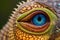 Close-up lizard eye
