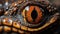 A close up of a lizard's eye, AI