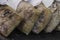 Close up of loaves of freshly baked bread at the market