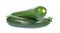 Close-up of long green zucchini isolated