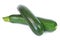 Close-up of long green zucchini isolated