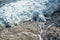 Close up on the lower end of The Bossons glacier, in Chamonix Mont Blanc Massif, The Alps France