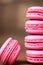 Close up of macarons. Generative AI