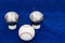 Close up machining metal or stainless steel parts two ball baseball make by automatic high technology accuracy and precision