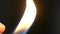 Close up macro shot of candle light, fire. Burning candlelight on black background, single fire