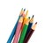 Close up macro shot of color pencil pile pencil nibs