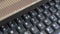 Close up macro shot of keyboard keys of desktop pc computer top view