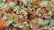 close up macro view of mixed vegetables for background use