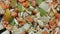 close up macro view of mixed vegetables for background use