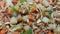 close up macro view of mixed vegetables for background use