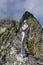 A close-up of the Madonna statue on the top in the High Tatras - Jastrzebia Turnia Jastrabia veza