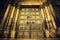 Close up of main entrance to the Church of the Holy Sepulchre