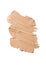 Close-up of make-up swatches. Smears of beige skincare beauty product concealer or foundation