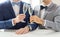 Close up of male gay couple with champagne glasses