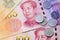 Close up of Mao Tse tung of China Yuan banknote. Yuan is the main exchange currency in the world